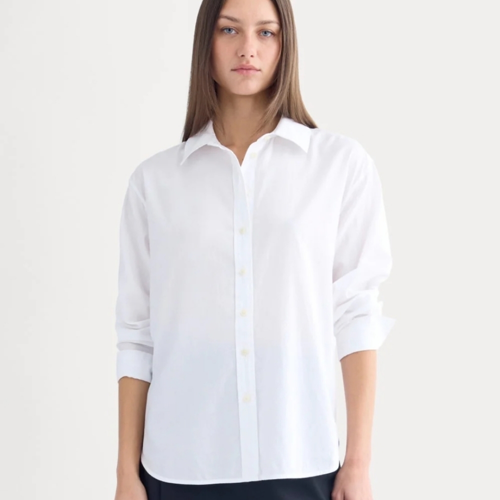 NWT EVERLANE Everyday Shirt In Silky Cotton